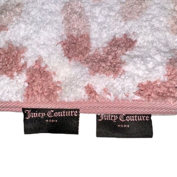 Juicy Couture Set of 2 Pink Ombre Leopard Print Absorbent Quick Dry Bath Mats - Picture 5 of 15